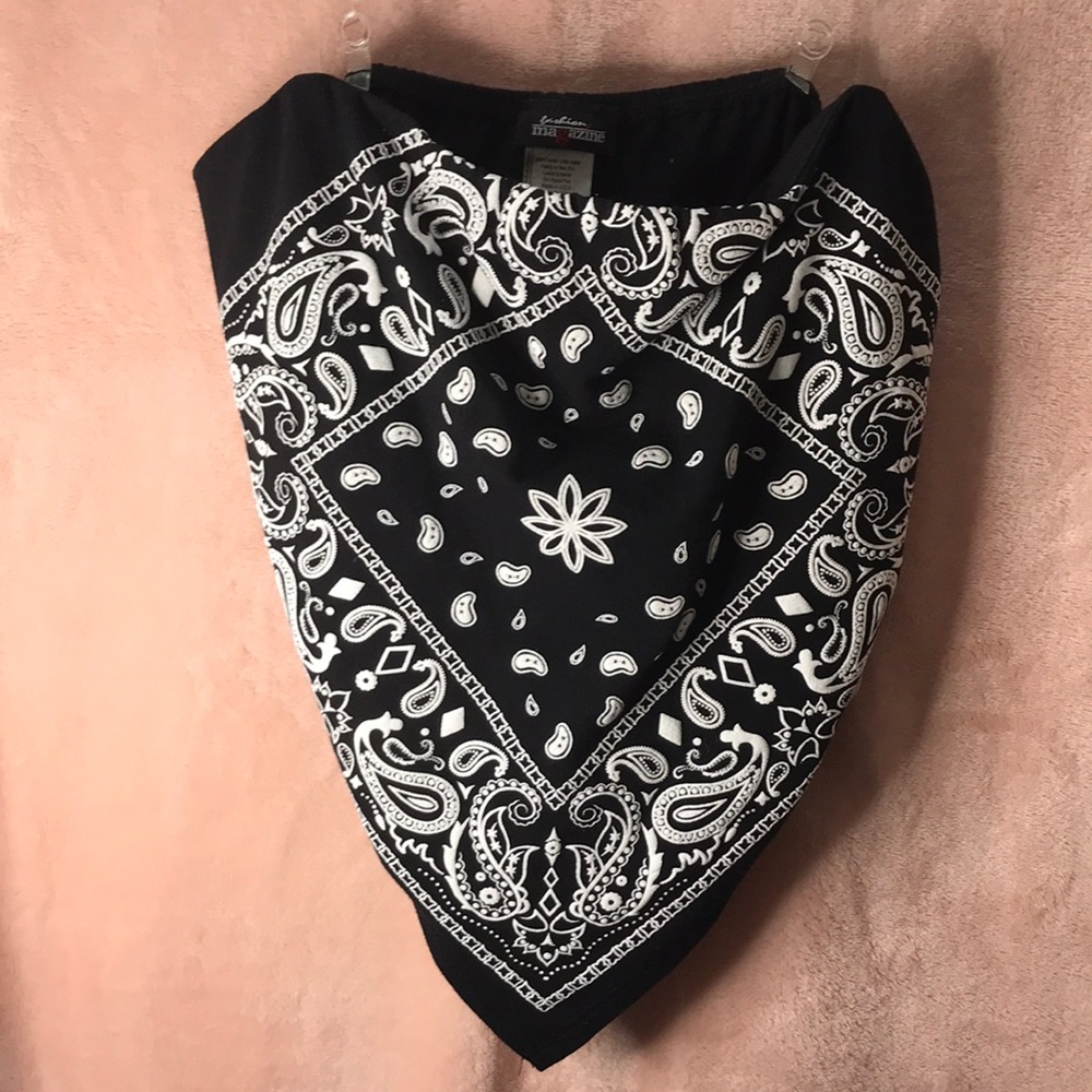 Black bandana shirt